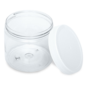 16 oz Plastic Jar, open